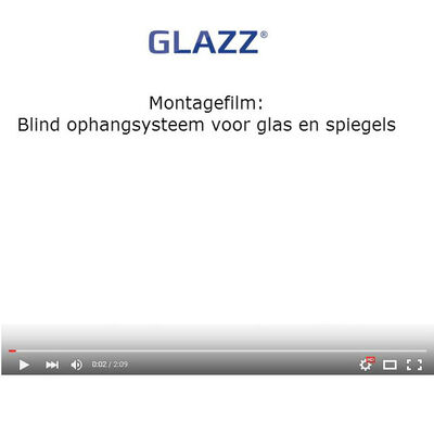 Montagefilm blind ophangsysteem glas en spiegels