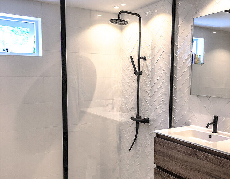 Douchewand 90 cm