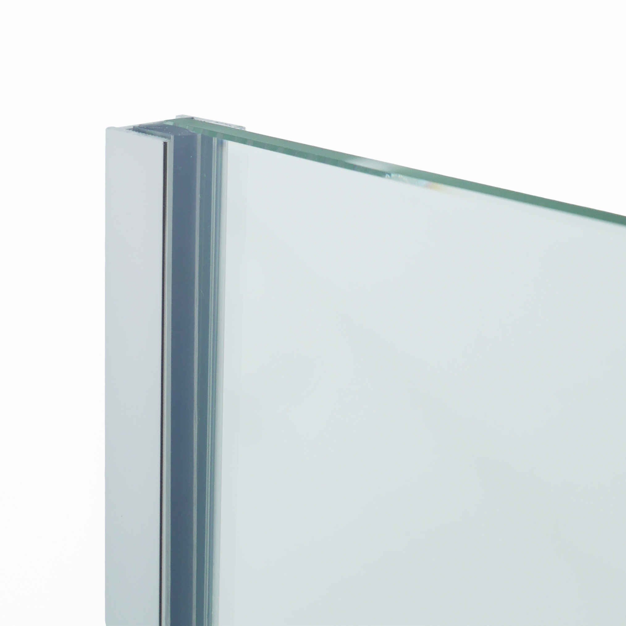 ib style® Glaspaneel 10mm | incl. Clip PELI Chrome|9 Groottes|2 Afwerkingen | Helder | 40x15cm